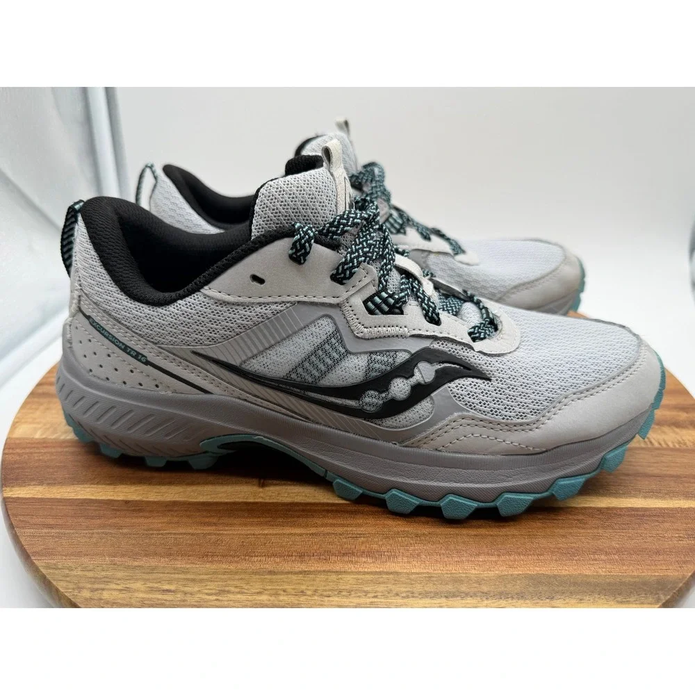 Saucony Excursion TR16 Women's Size 7 Trail Running Shoes Gray Teal‎  0397